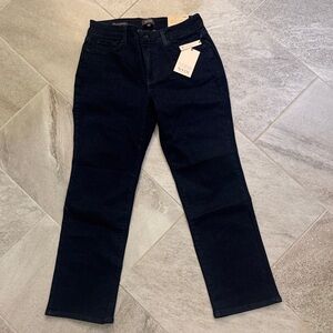 NYDJ Dark Marilyn Straight Denim- Liftxtuck